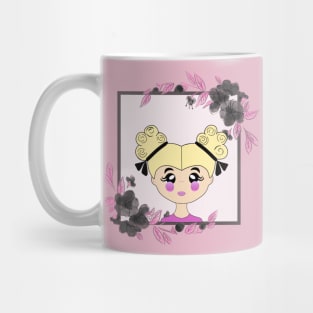 GIRL Power Pretty Woman Pink Floral Mug